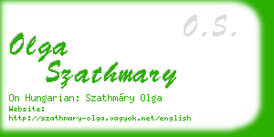 olga szathmary business card